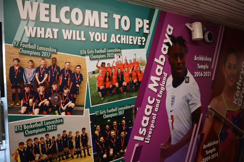 Image of Inspiring new PE displays featuring former pupils