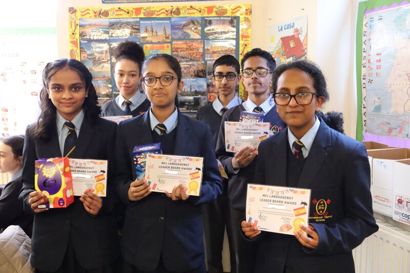 Image of Pupils excel at languages taking Team Temple to 14th in world on Languagenut!