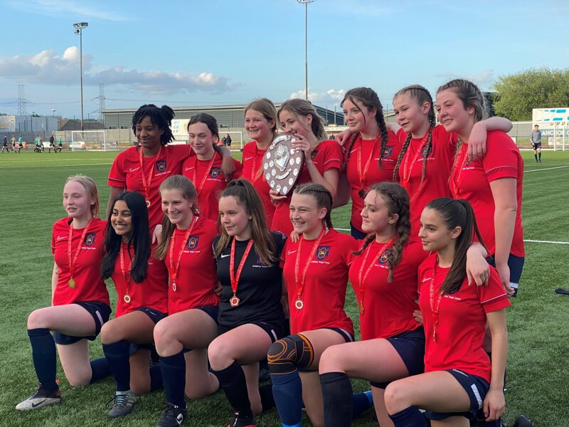 Image of Under 16 Girls Football Team win the Lancashire Schools Football Final