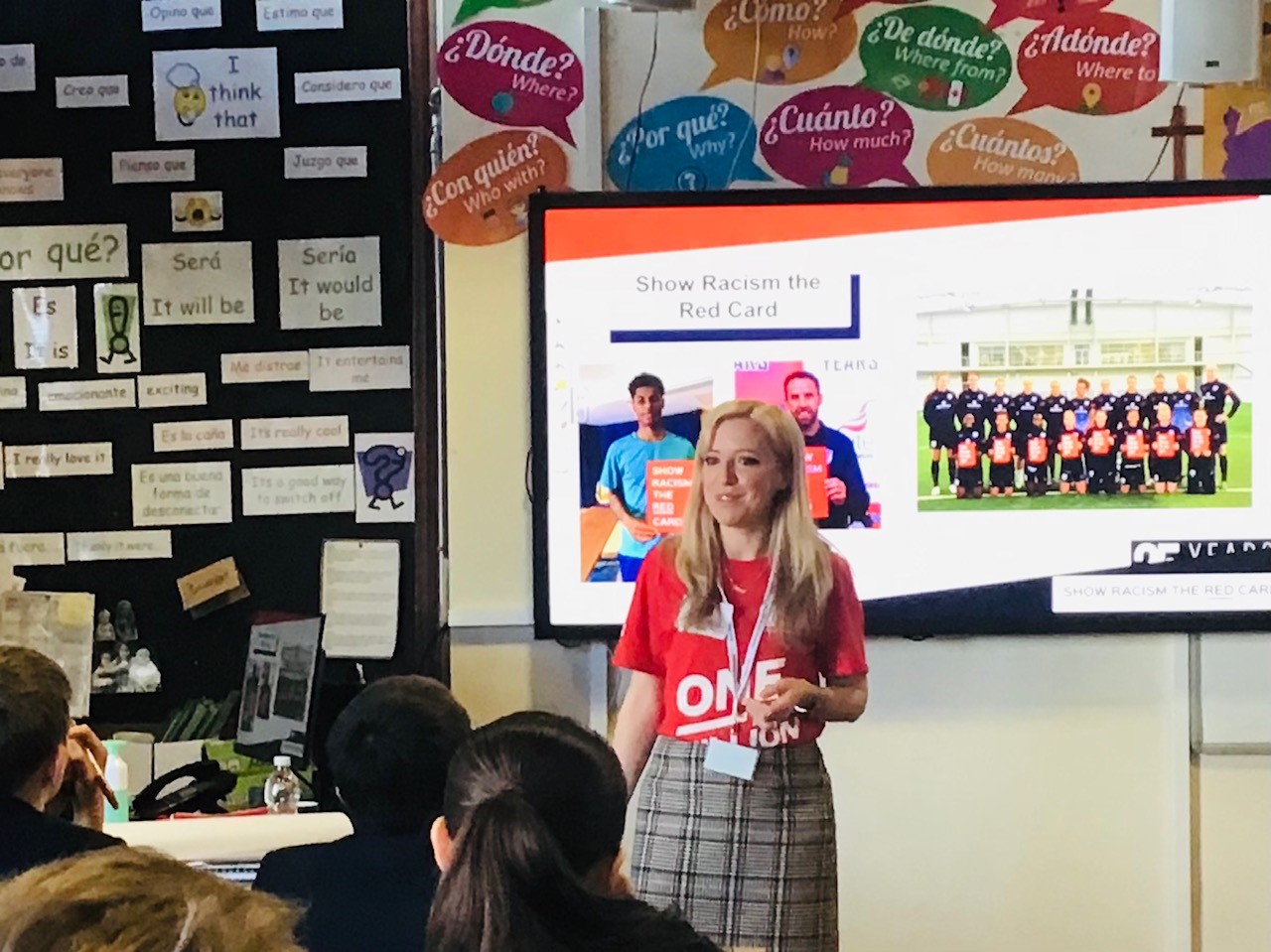 Image of Year 8 pupils take part in a Show Racism the Red Card Workshop