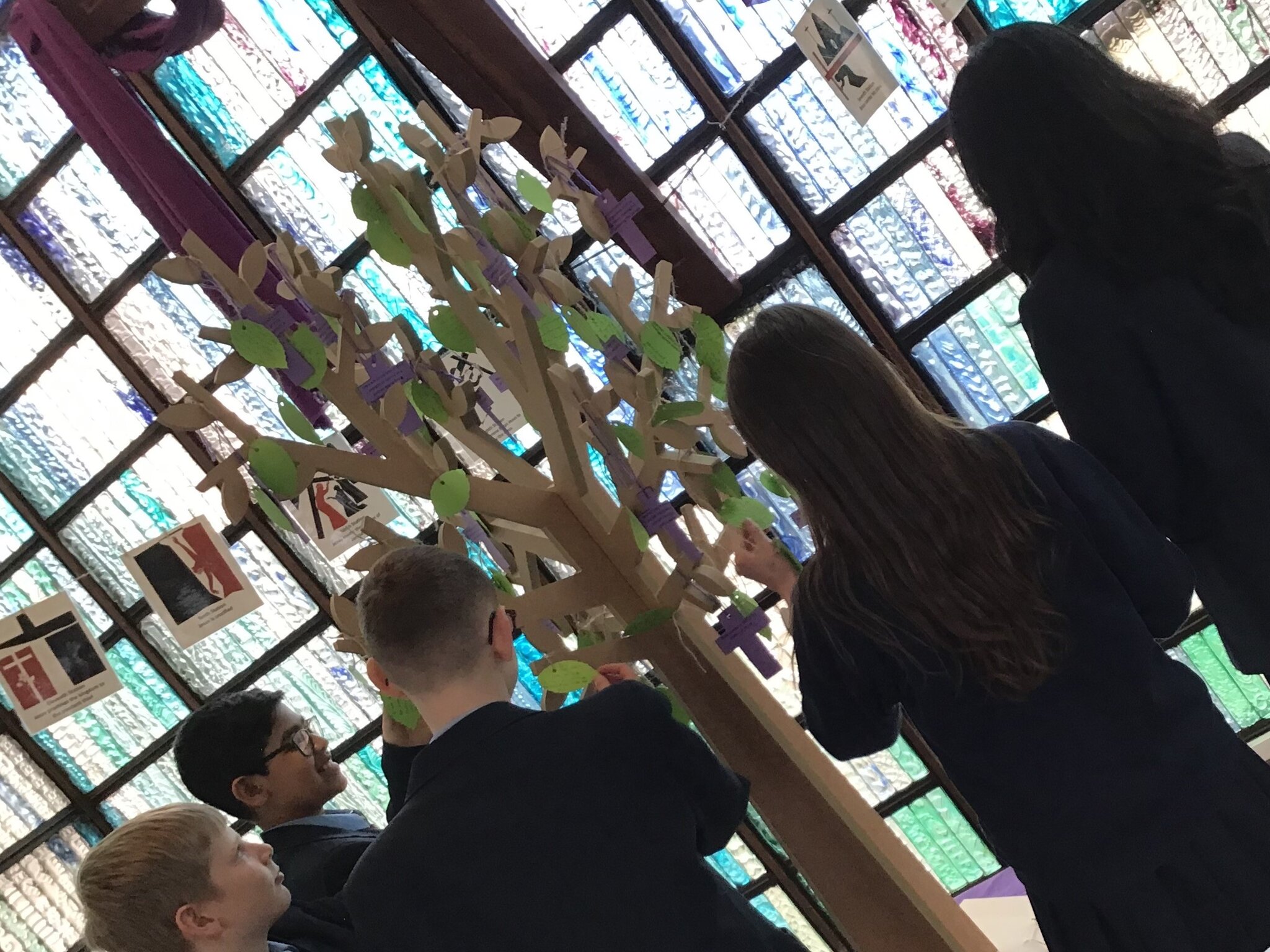 Image of Pupils reflect upon verses from the Bible in a series of Lenten activities