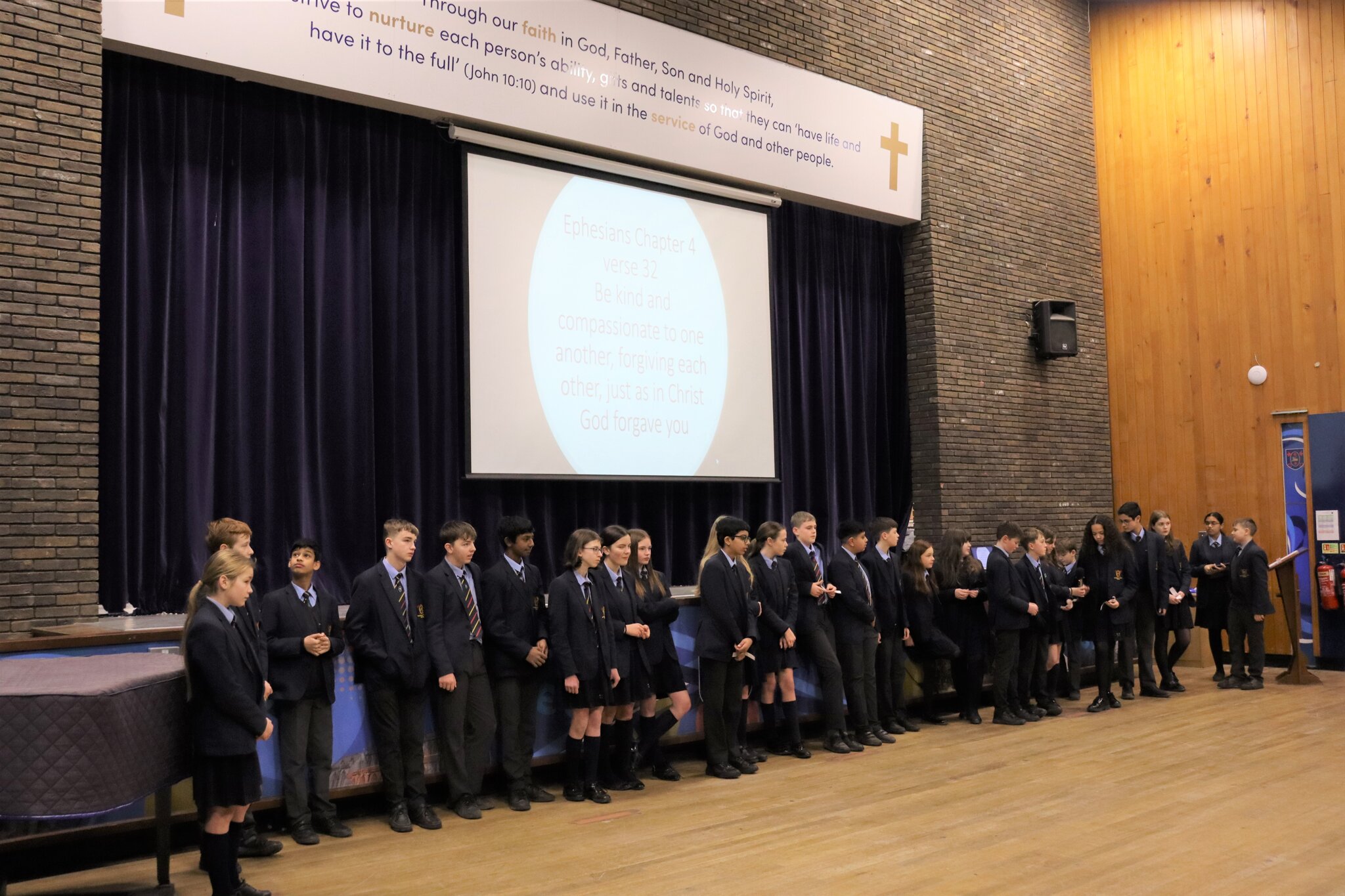 Image of Forms lead Collective Worship observing Holocaust Memorial Day