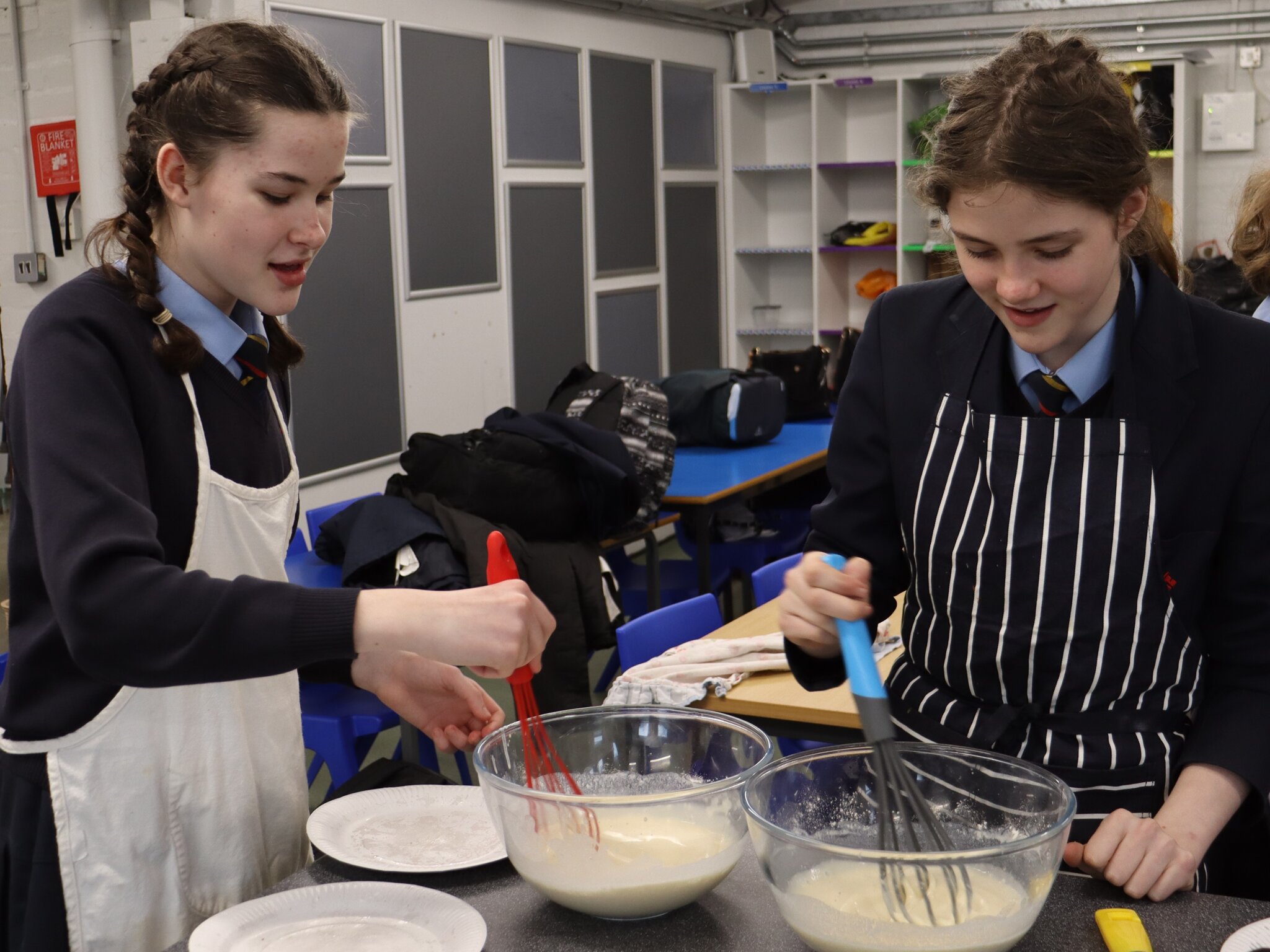 Image of Pupils make and flip pancakes on Shrove Tuesday