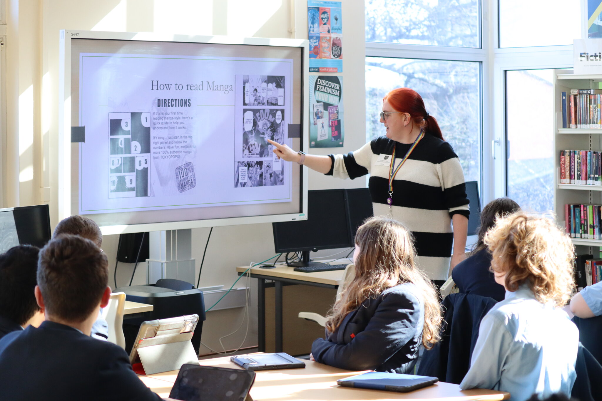 Image of KS3 pupils explore Manga and graphic novels with Lancaster University