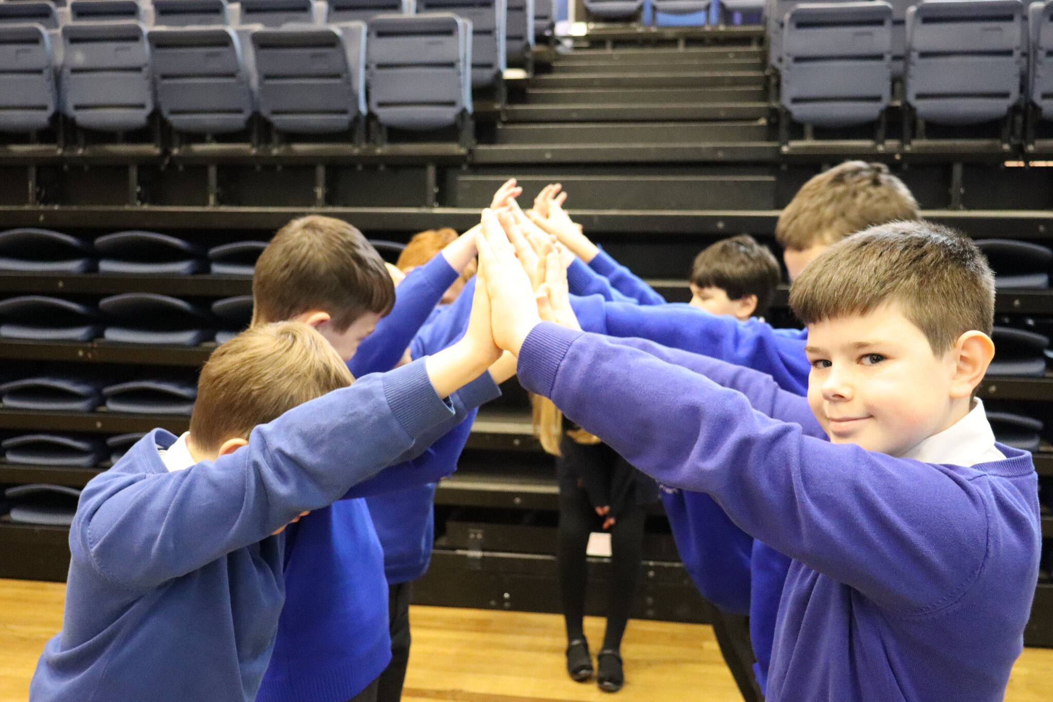 Image of Pupils from year 5 at St Andrew's Church of England Primary School enjoy singing & drama workshops at Archbishop Temple