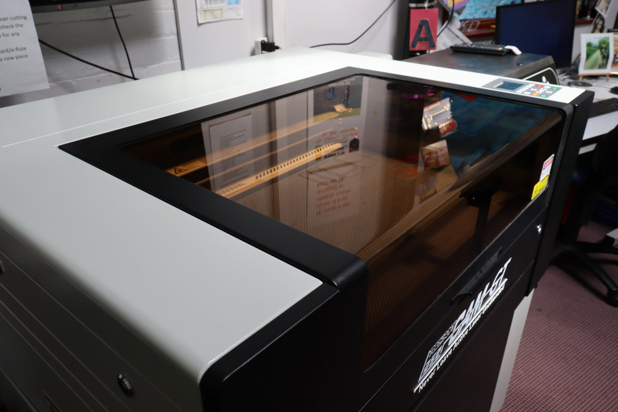 Image of New laser cutting and engraving machine installed in the Technology Department