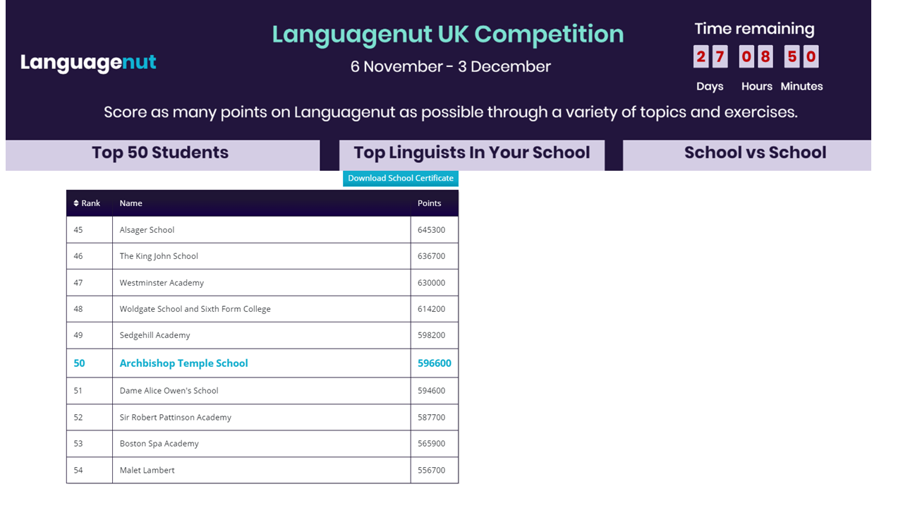 Image of Take part in the UK Languagenut Competition!