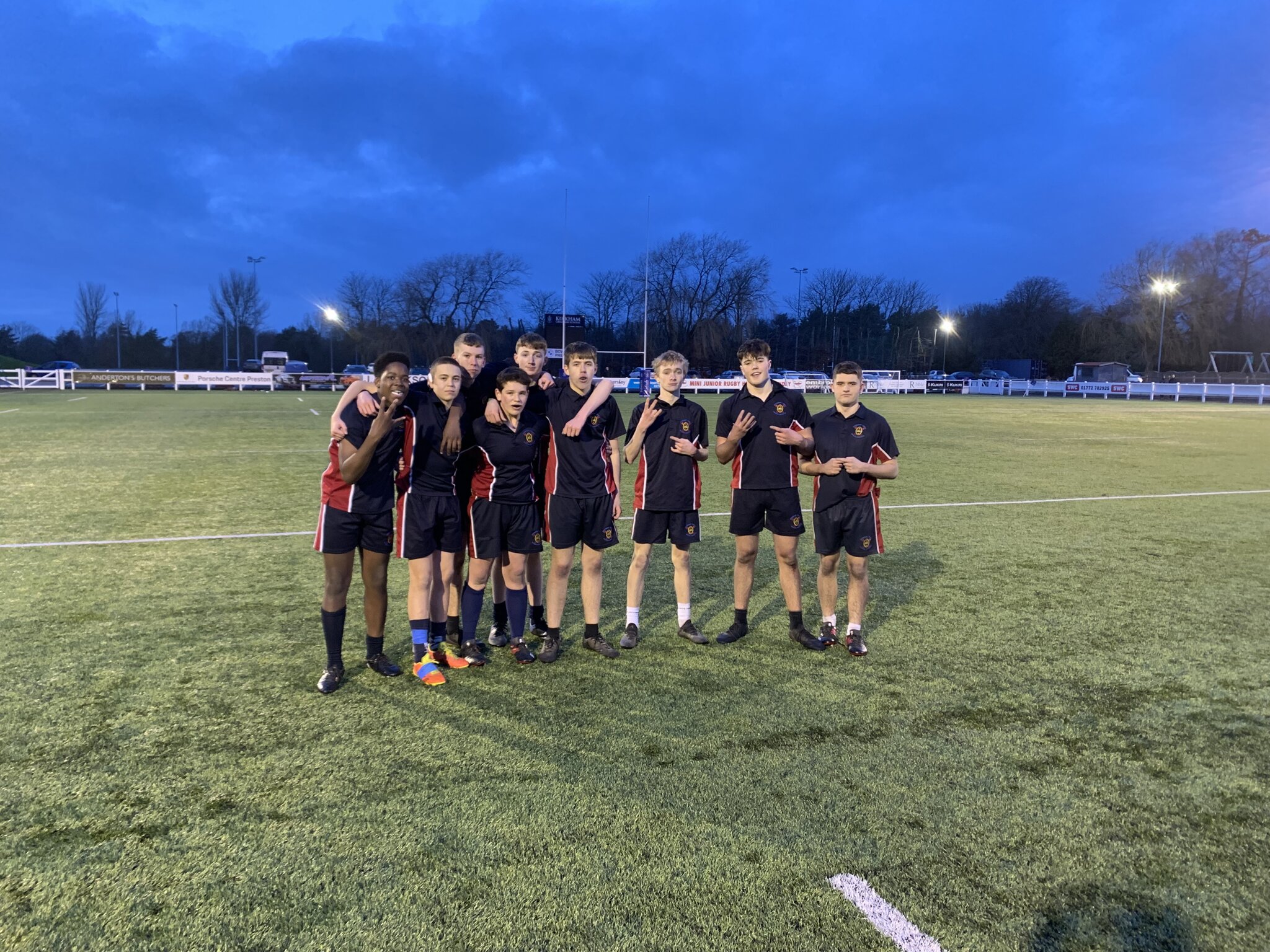 Image of Year 11 rugby team play a close and exciting game at Preston Grasshoppers