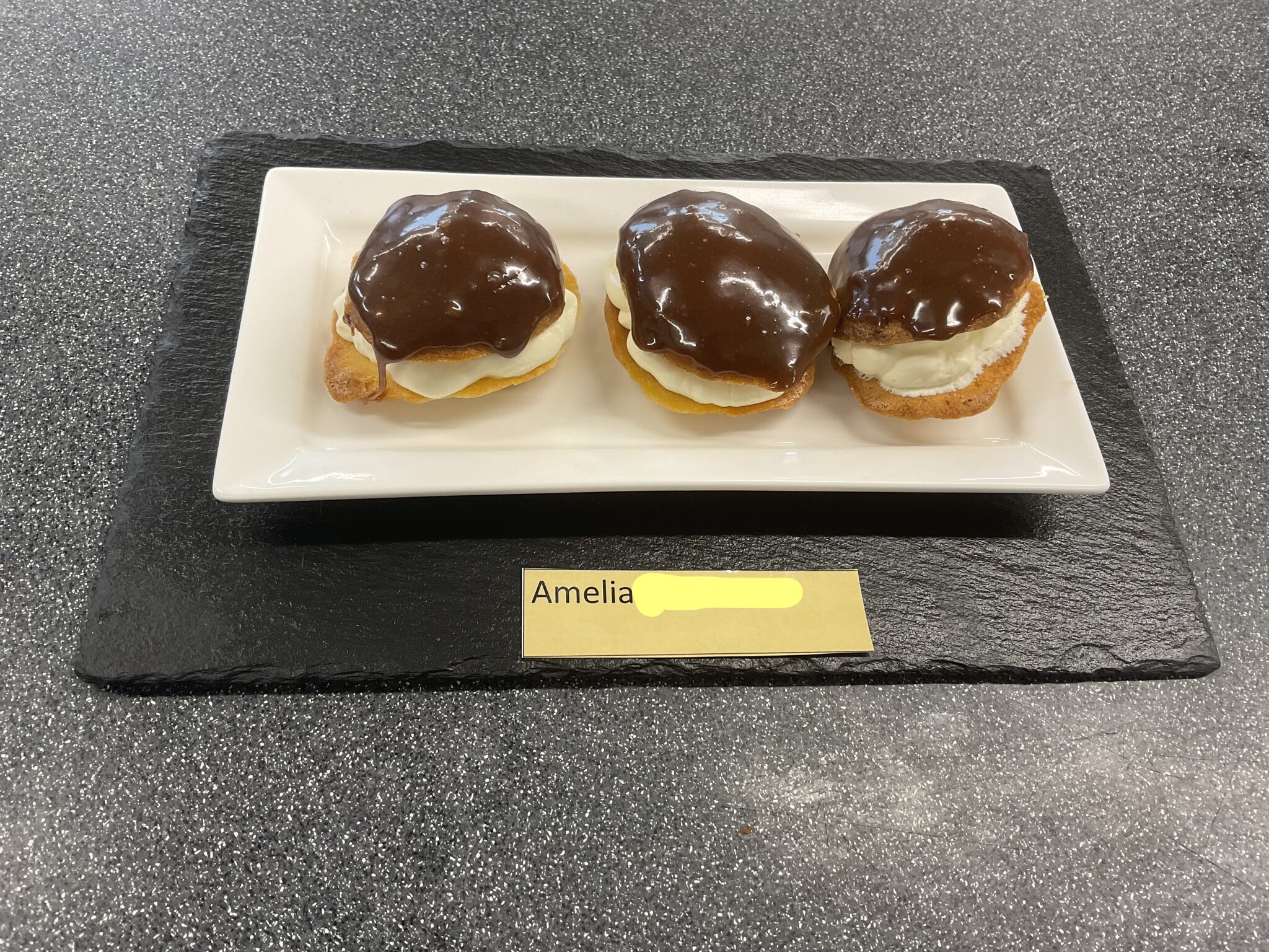 Image of Year 10 pupils studying GCSE Food Technology master choux buns