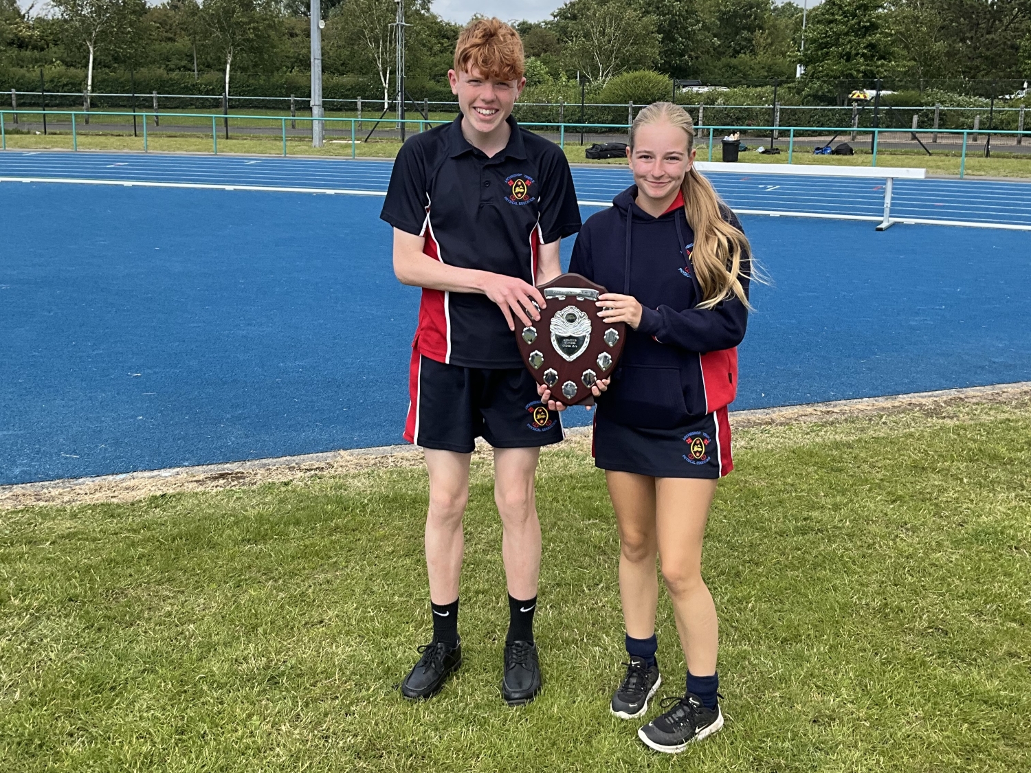 Image of Pupils celebrate first and third place at city sports event