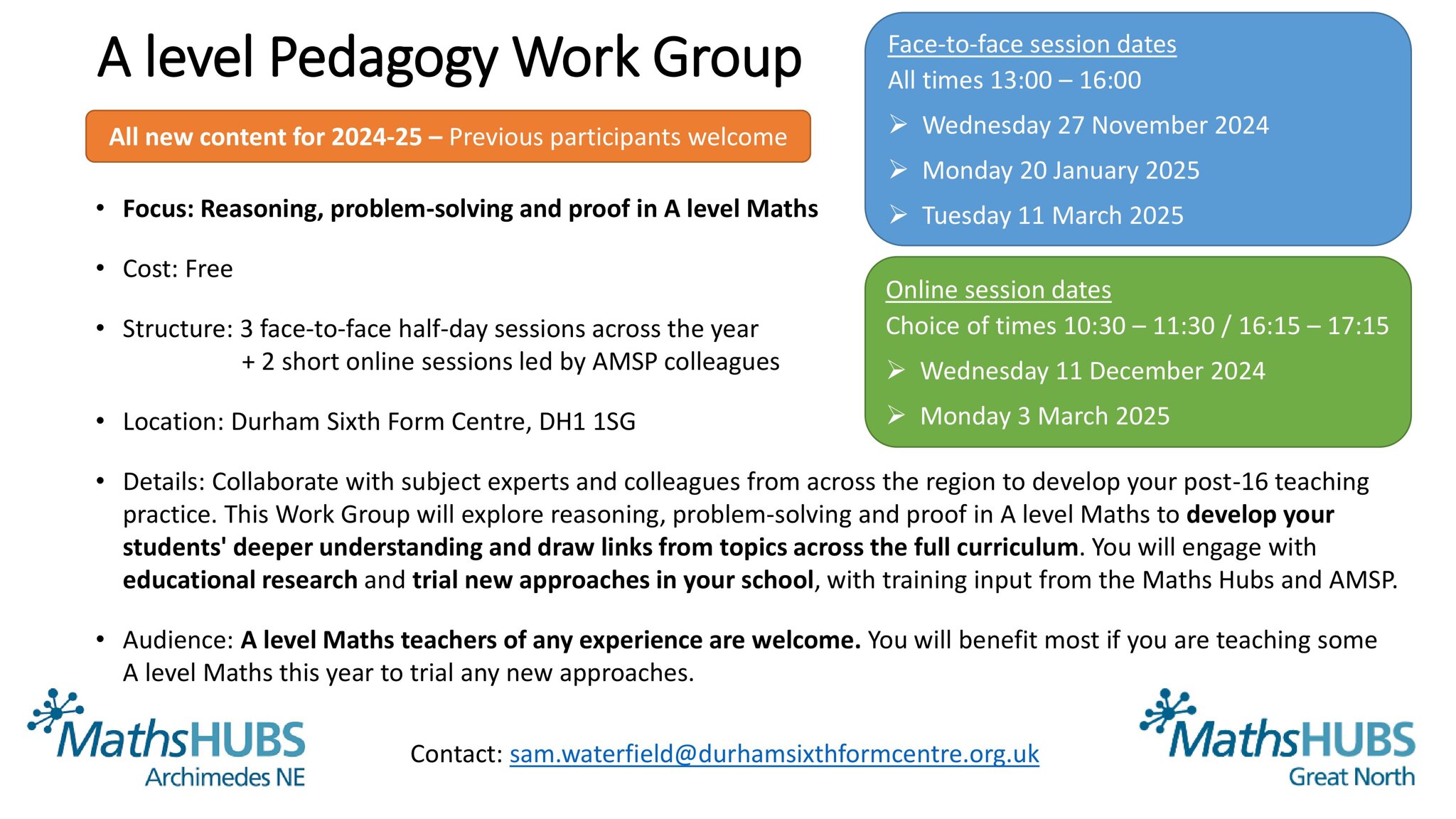 Image of A Level Pedagogy Work Group - Durham Sixth Form Centre DH1 1SG