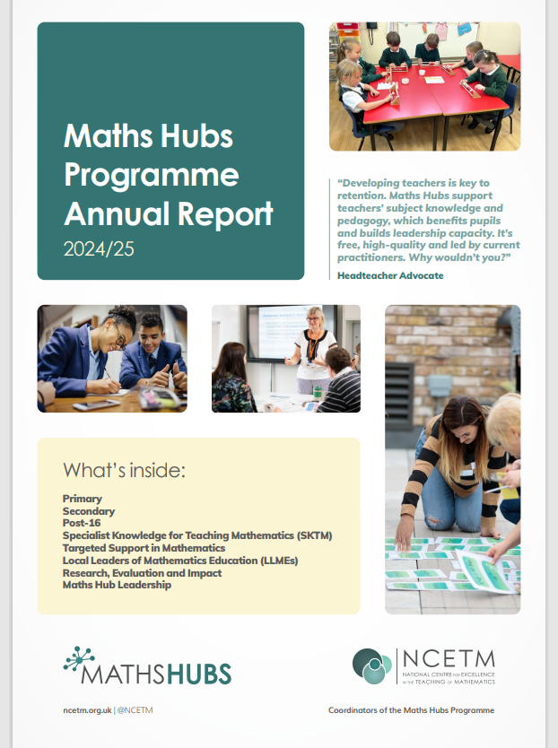 Image of Exciting news - Maths Hub Annual Report 2024/25 