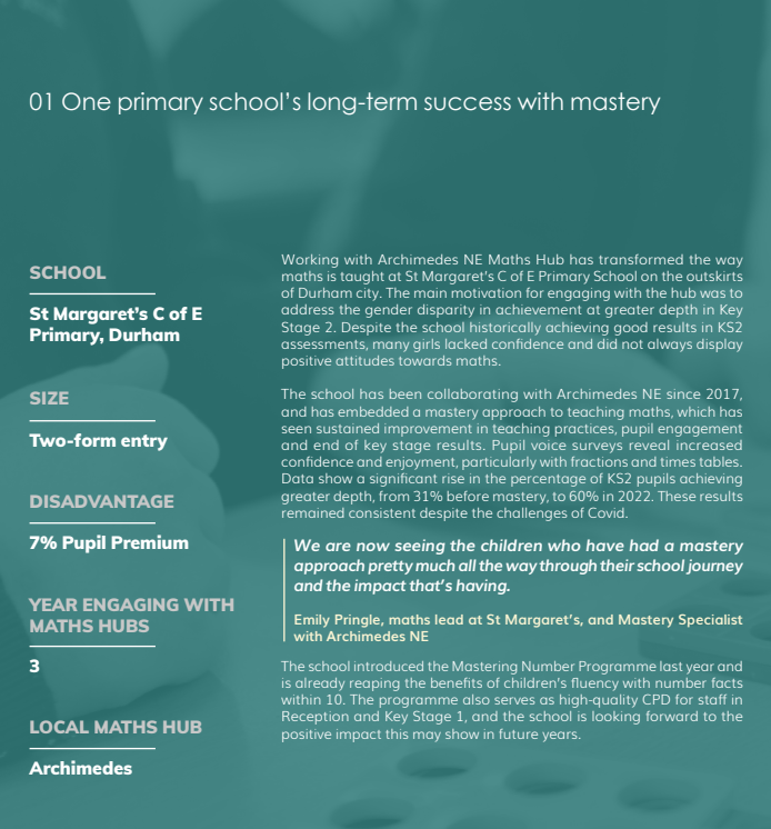 Image of  One primary school’s long-term success with mastery