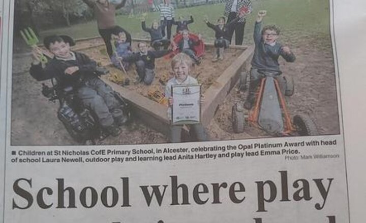 Image of OPAL Platinum Award for St Nicholas Alcester