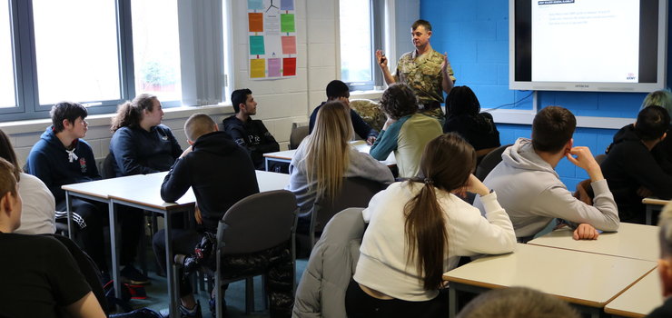 Image of Army visit Public Services students