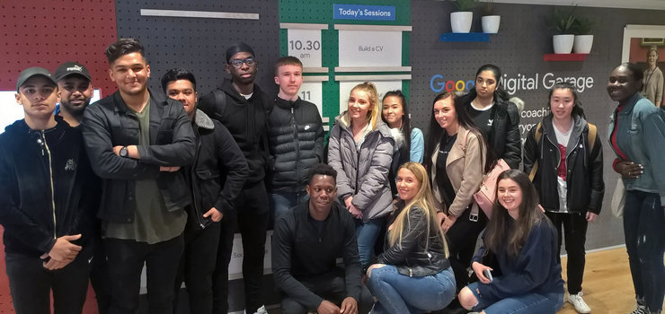 Image of Business students visit Google Digital Garage