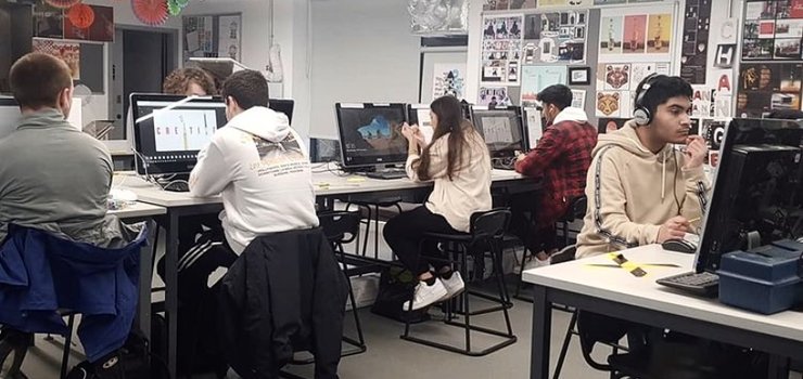 Image of Graphic Design workshop with UCLAN