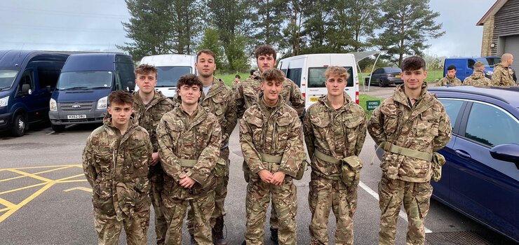 Image of Public Services students participate in Army trip