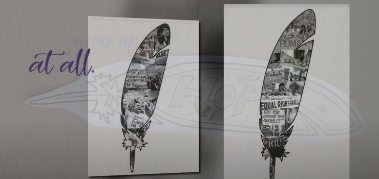 Image of Graphic Design students create 'Feathers of Hope'