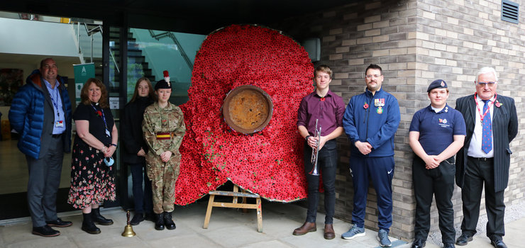 Image of Remembrance Day - Art and Design's poppy piece