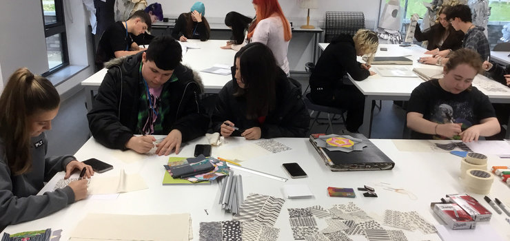 Image of Huddersfield University run creative workshops with Art and Design