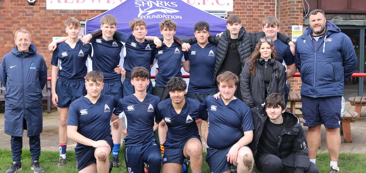 Image of Rugby players participate in Sale Sharks festival