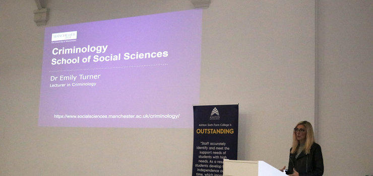 Image of Criminology lecture with the University of Manchester