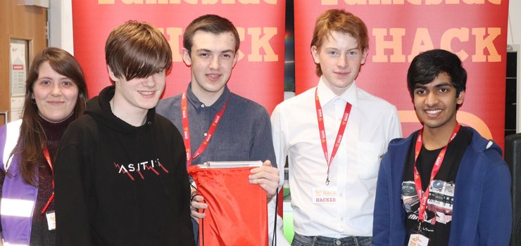Image of Computer Sciences students win at Tameside HACK6  