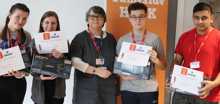 Image of Computer Science students win at the Tameside HACK 2020