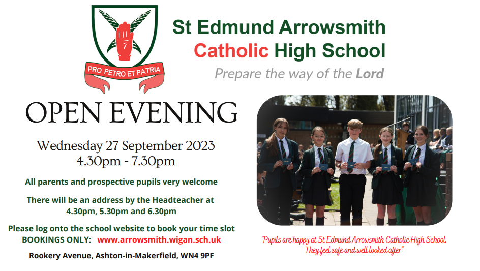 Image of OPEN EVENING St. Edmund Arrowsmith Catholic High School