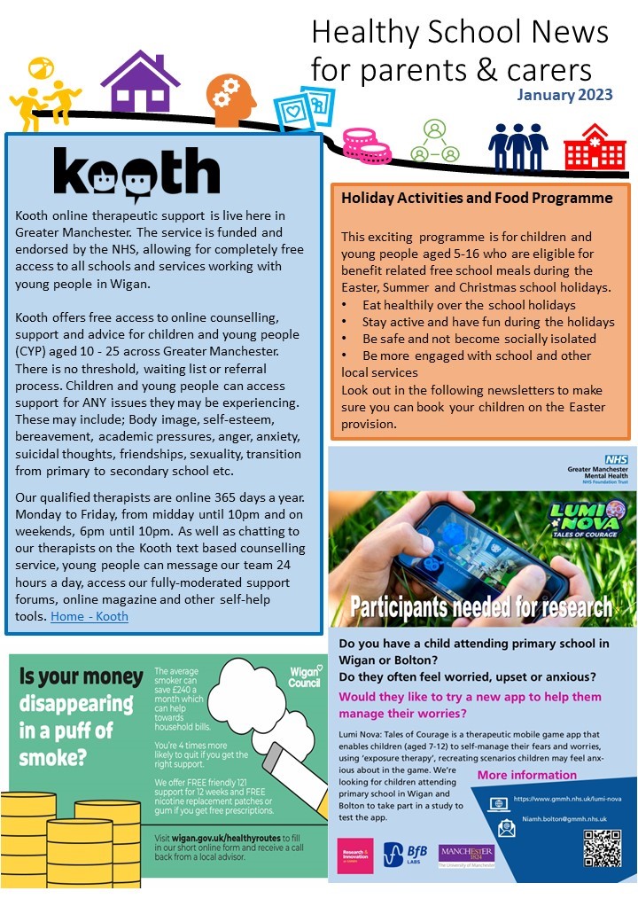 Image of Healthy School News for parents & carers