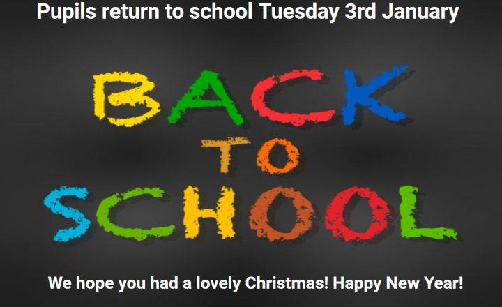 Image of School Re-Opens Tuesday 3rd Jan 2023