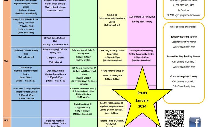 Image of CFW Timetable 