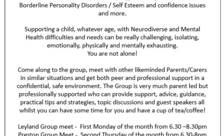 Image of Lancashire Positive Minds Parent/Carer Support Group