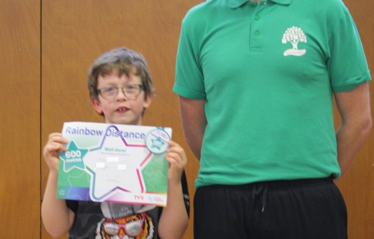 Image of Ethan's 600 Meters Swimming Award