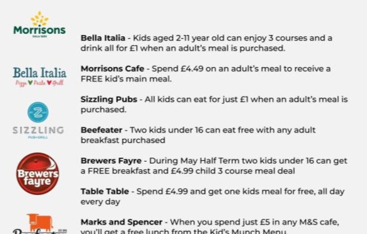 Image of Kids Eat Out For Less May 2023