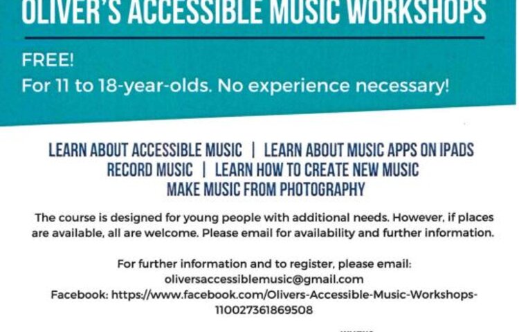 Image of Oliver's Accessible Music Workshops 