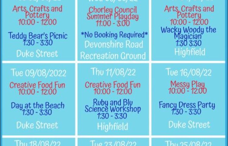 Image of Lancashire County Council Summer Activity Sessions
