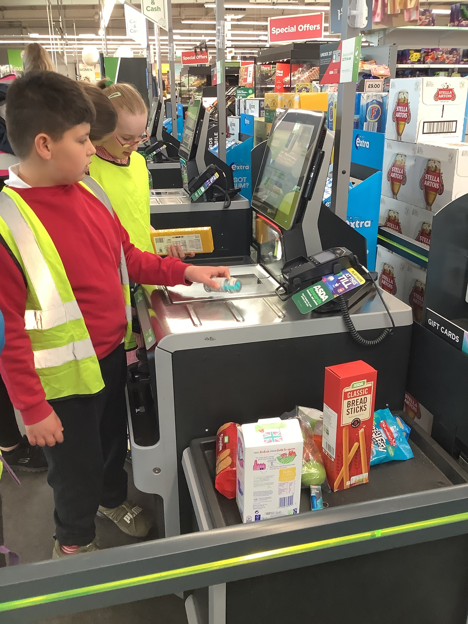 Willow Class Enjoying Shopping At Asda Astley Park School