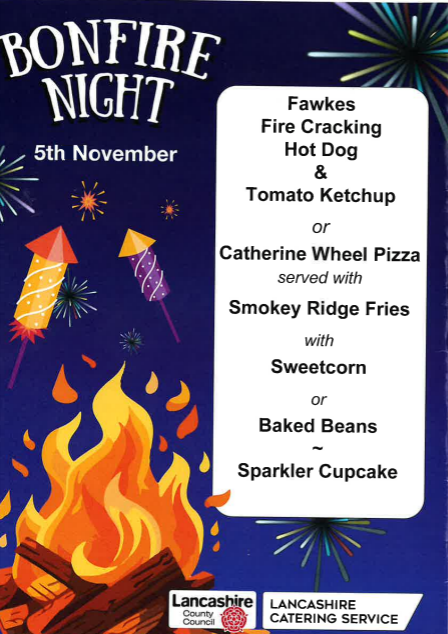 Image of Bonfire Night Menu 