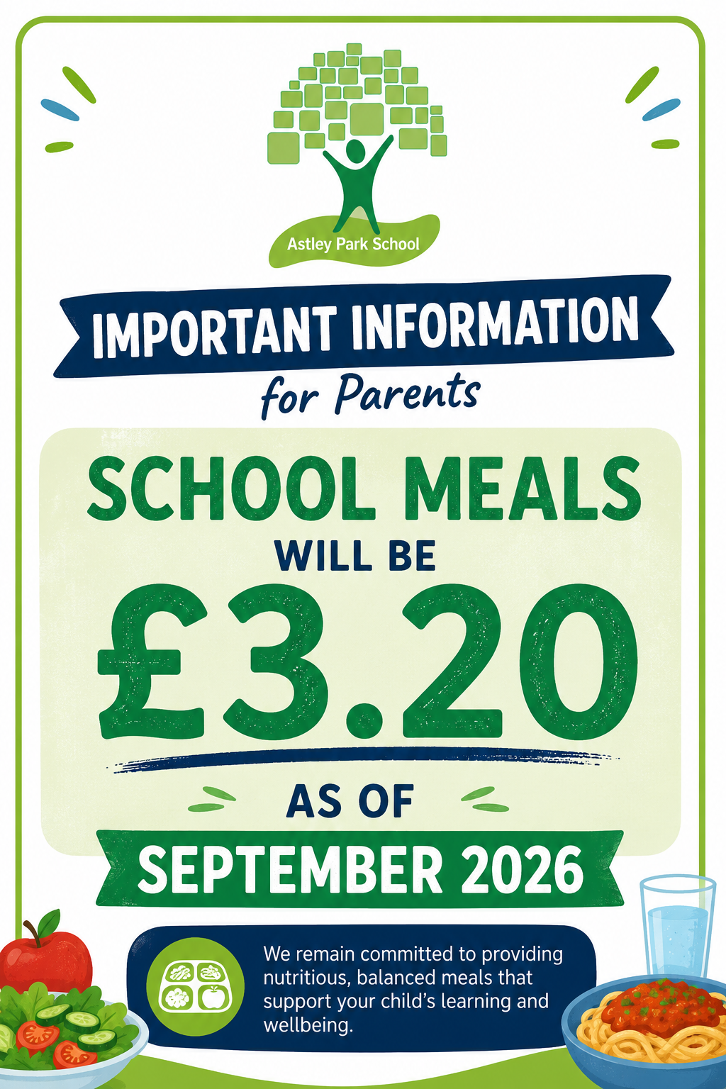 Image of School Meals For Sept 2026 