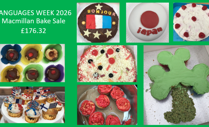 Image of Languages Week 2026 and Macmillan Bake Sale!
