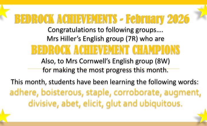 Image of Bedrock Achievement Champions - February 2026!