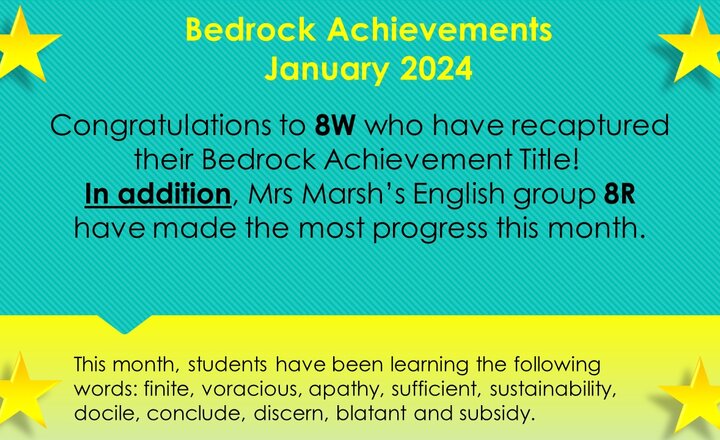 Image of Bedrock Achievements - January 2024