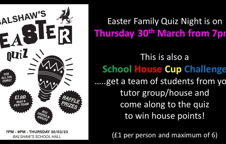 Image of Easter Family Quiz - Thursday 30th March 7pm 
