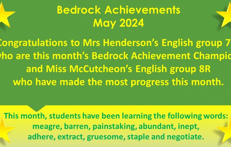 Image of Bedrock Achievements - May 2024