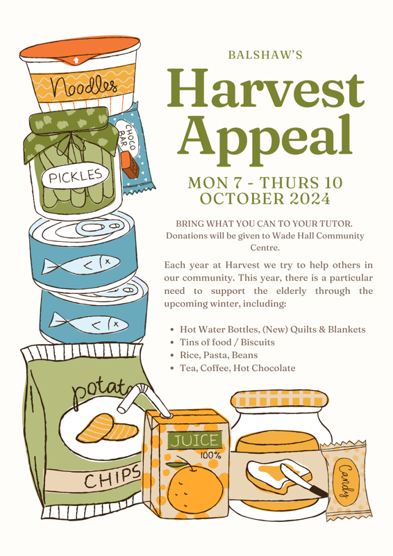 Image of Harvest Appeal from Monday 7th October