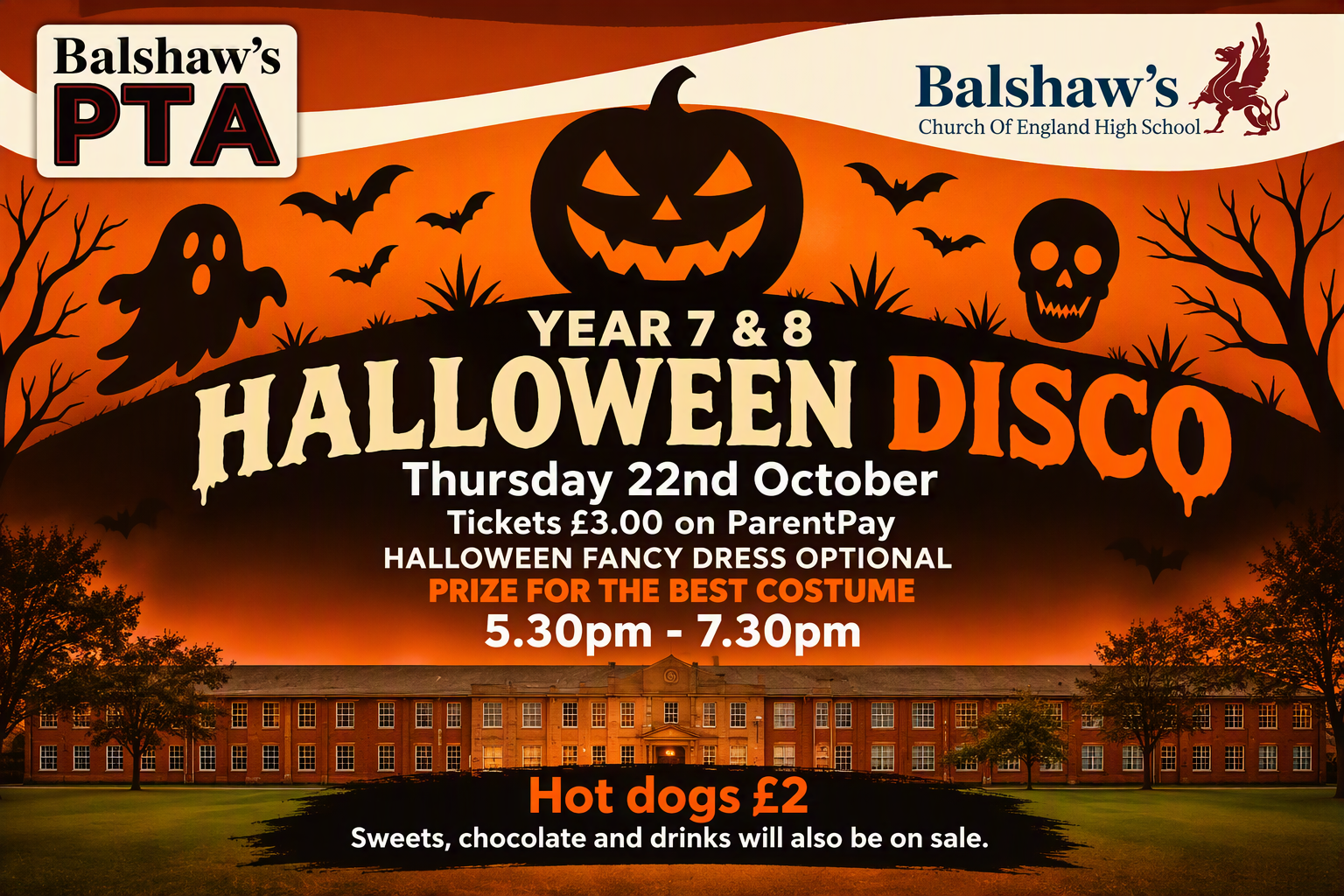 Image of Halloween Disco - Thursday 22nd October 5.30pm to 7.30pm