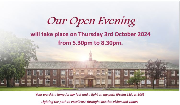 Image of Open Evening - Thursday 3rd October 5.30pm to 8.30pm