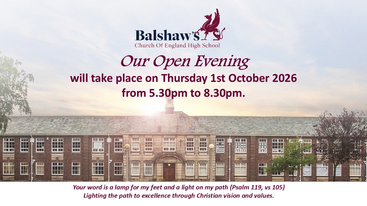 Image of Open Evening - Thursday 1st October 5.30pm to 8.30pm